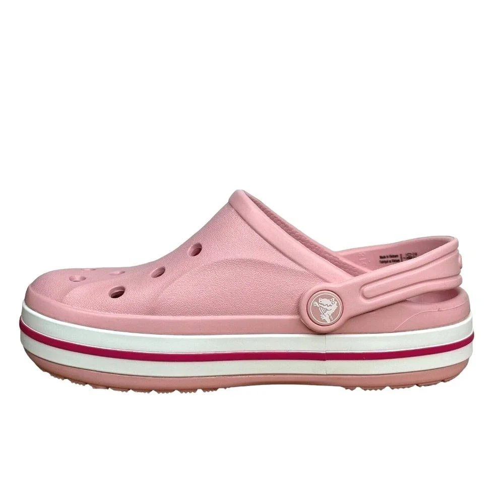Crocs Bayaband Youth‎ Big Girls Slip-on Clogs Size 3 (J3) Light Pink Sandals